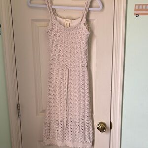 Jessica Simpson Cream Crochet Mini Dress